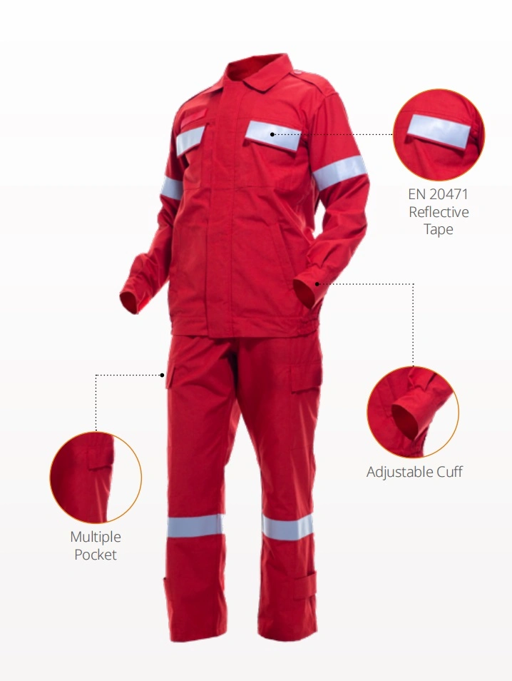 Manufacturer 100% Cotton Tc CVC Security Workwear with Fr Flame Retardant Fabric