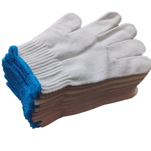 Cotton Polyester String Knit Shell Safety Protection Work Gloves for Mechanic Warehouse Construction