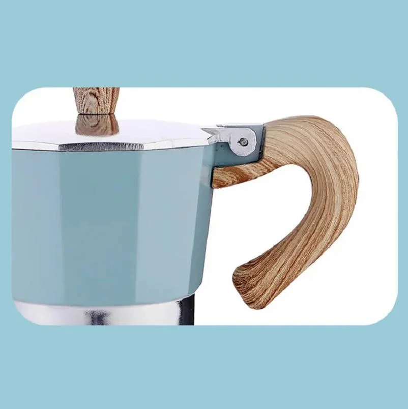 Klassisches Design Umweltfreundliche Bunte Aluminium Espresso Camping Kaffeekanne Kaffee Hersteller