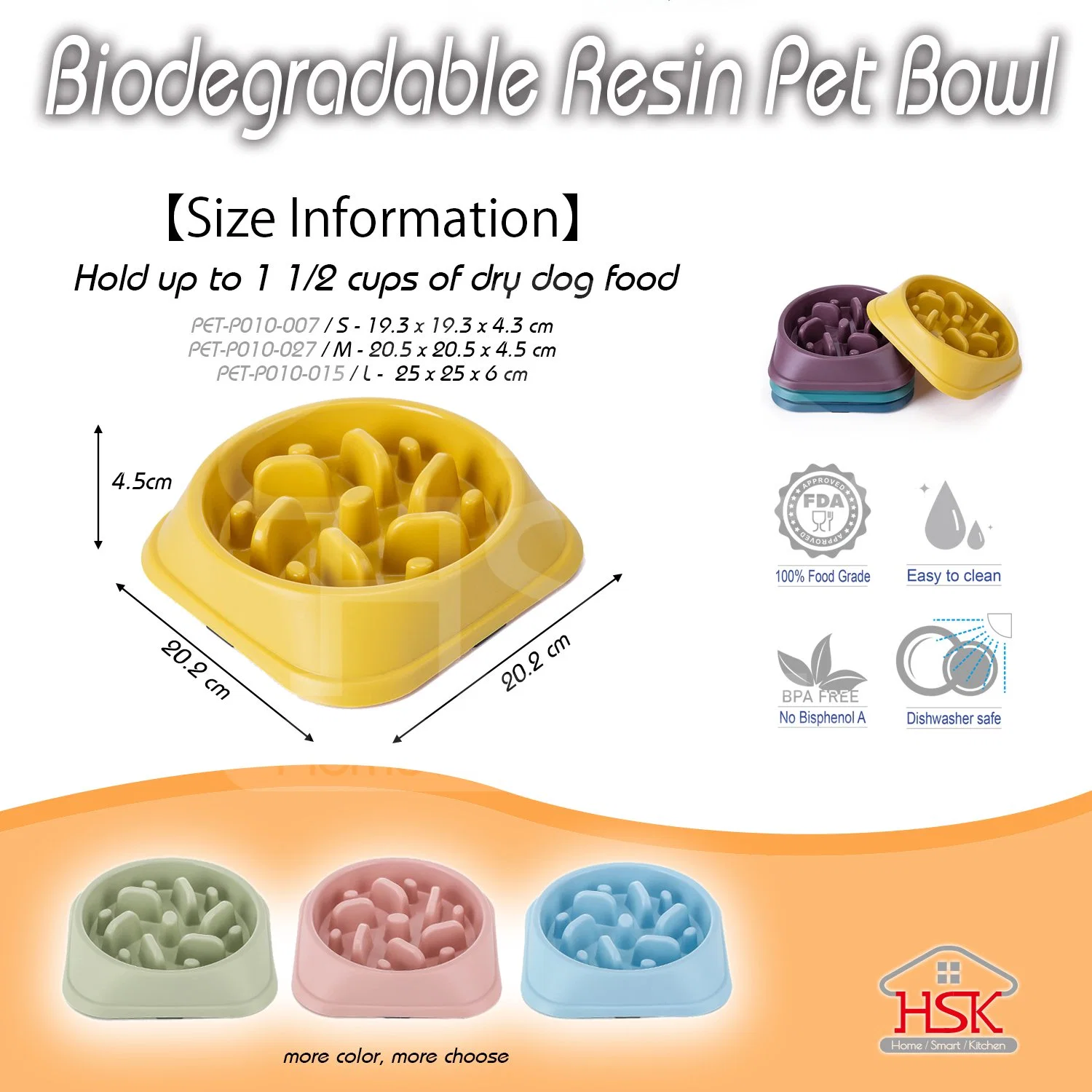 Biodegradable Resin Pet Bowl Dog Bowl Cat Bowl