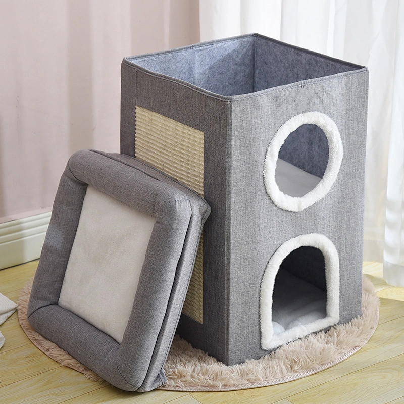 Warm Easy to Clean One Large Foldable Four Seasons Cat House