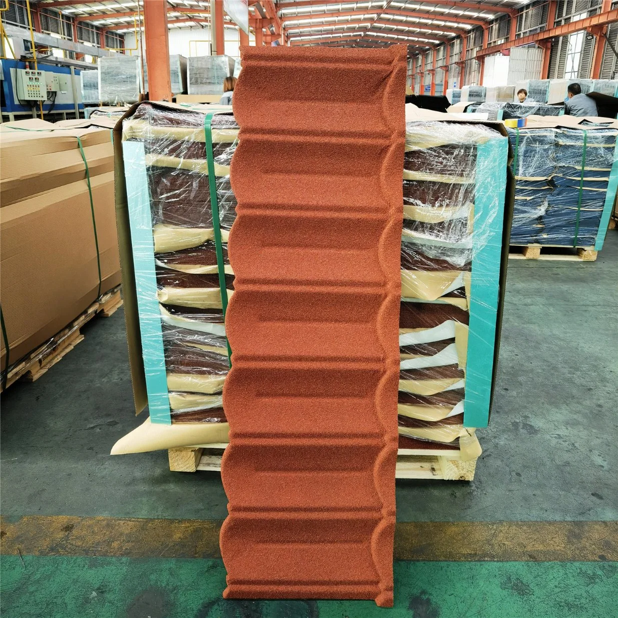 Aluminum Metal Roofing Bond Tile Sheet Stone Coated Metal Roof Tiles