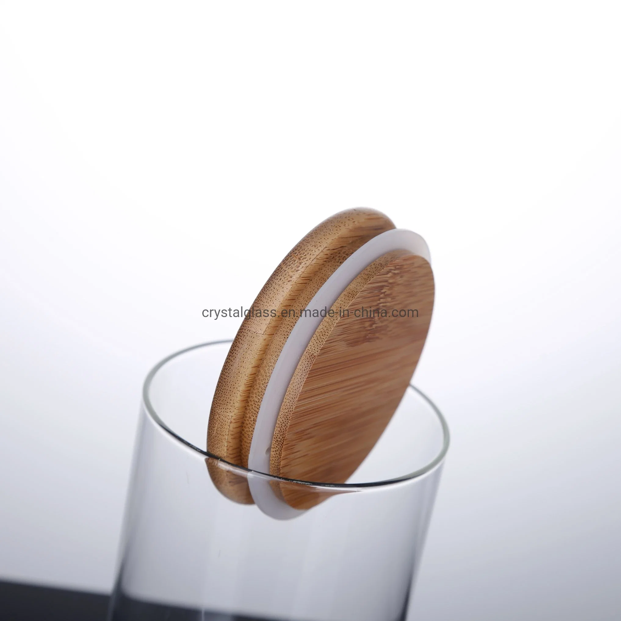 Wide Mouth Tea /Nut /Snacks/Grains High Borosilicate Glass Storage Jar with Bamboo Caps