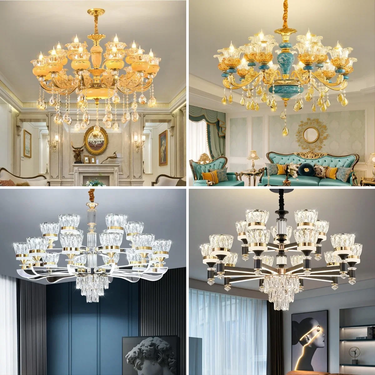 Fábrica OEM lámpara Chandelier personalizada vidrio Chandelier colgante Iluminación inoxidable Lámpara colgante lámpara colgante lámpara colgante candelabro Fabricante de luz en China