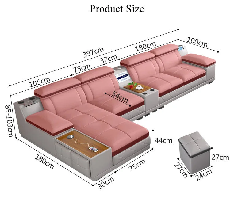 Мебель для гостиной Luxury Sofa Set высококачественная натуральная кожа Секционный диван