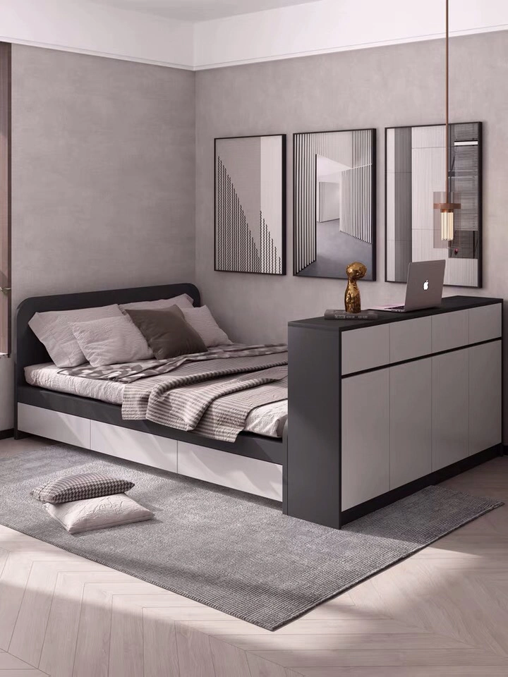 Venta caliente casa duradera de almacenamiento de muebles de dormitorio cama