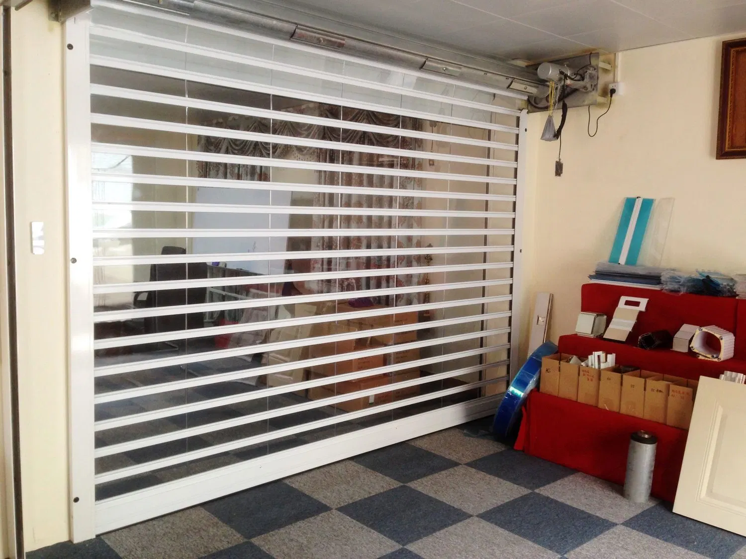 Polycarbonate and Stainless Steel Security Roller Shutter Door, Crystal Rolling Door