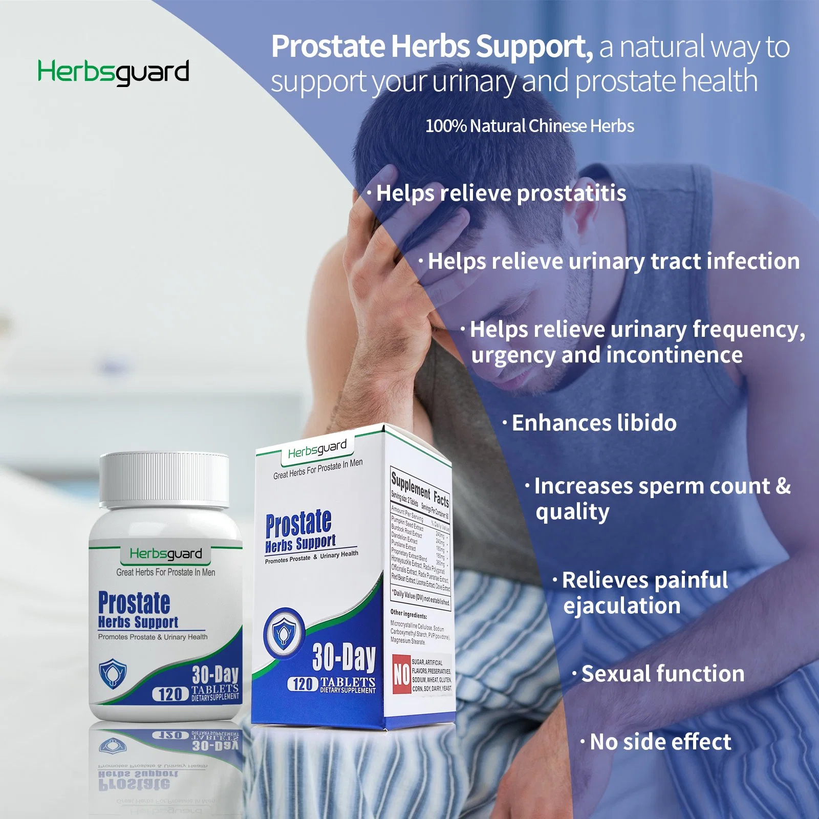 Factory Supply Sugar Free Male Prostate Wellness Health Care Supplement