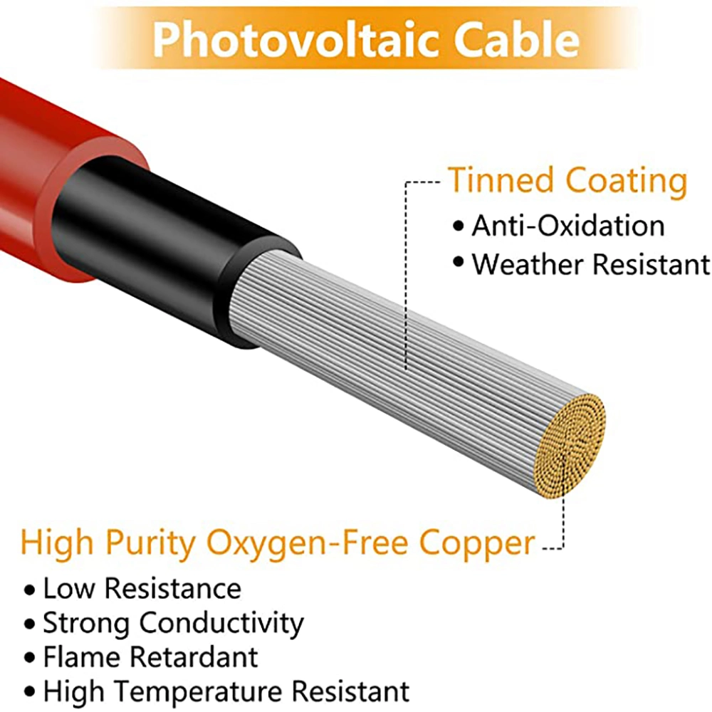 Sample Customization High quality/High cost performance  6mm2 (10 AWG) Mc4 Extension Cable with Mc4 Connector, PV Cable TUV UL Standard for Solar Panels and Solar Power 1m -10m