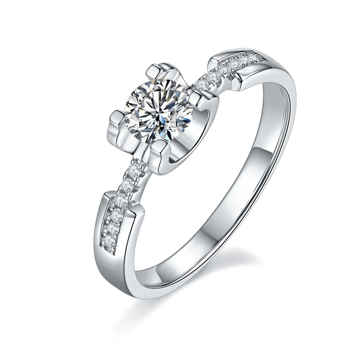 Single Ring Jewelry Moissanite Diamond