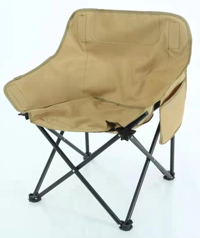 Folding Chair Outdoor Portable Folding Back Camping Chair Waiting Bench Moon Chair