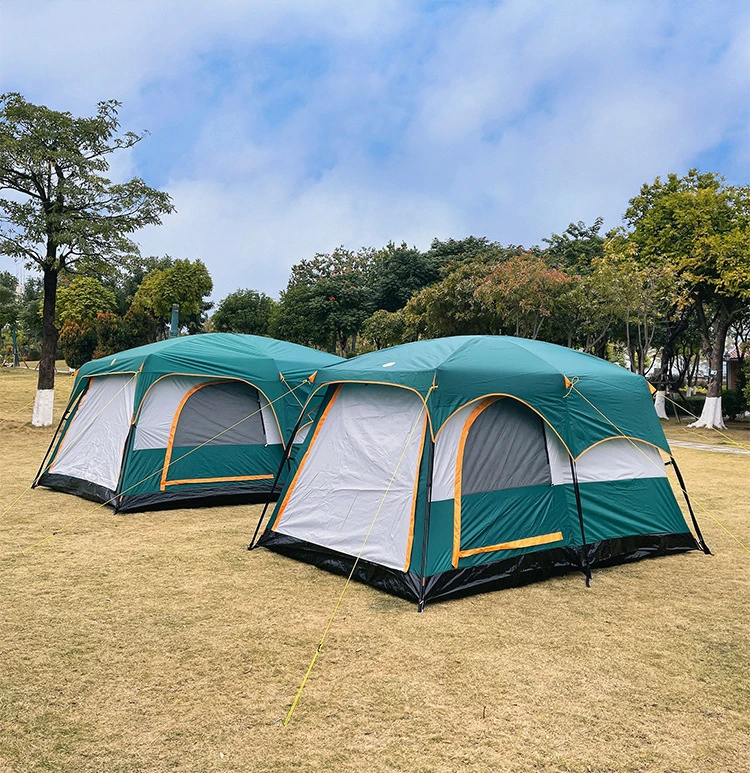 8-12 Personen Im Freien Großen Raum Familienfeier Veranstaltung Dome Zelt Wasserdichte Camping Doppelschicht 3 Zimmer Glamping Zelt