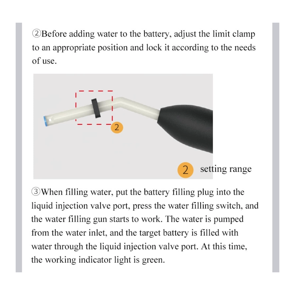 Gabelstapler Essential Wasser Füllpistole für Bleiakku