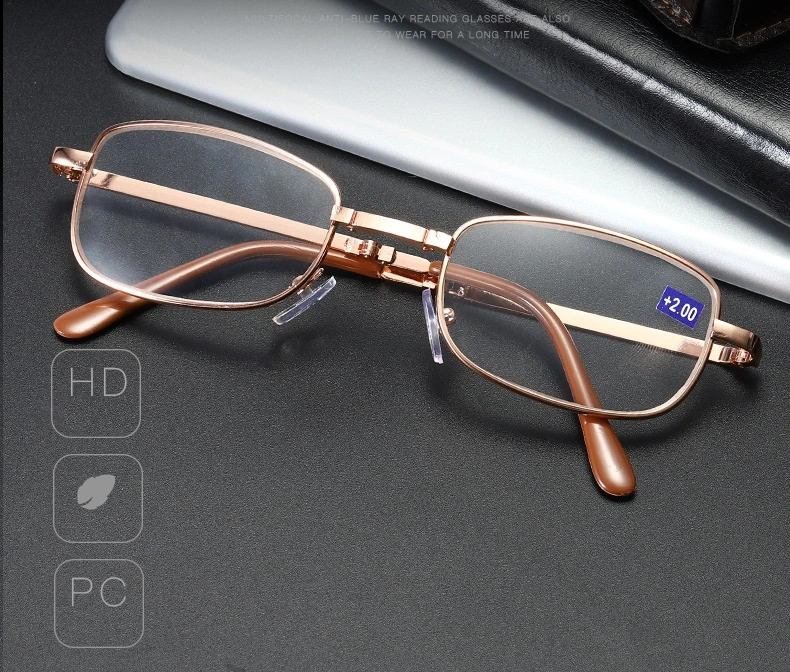 2020 Computer Fold Reading Glasses Blue Light Filter Glasses Anti Harmful Blue Light Anti Glare Eyeglasses with Box Custom Logo