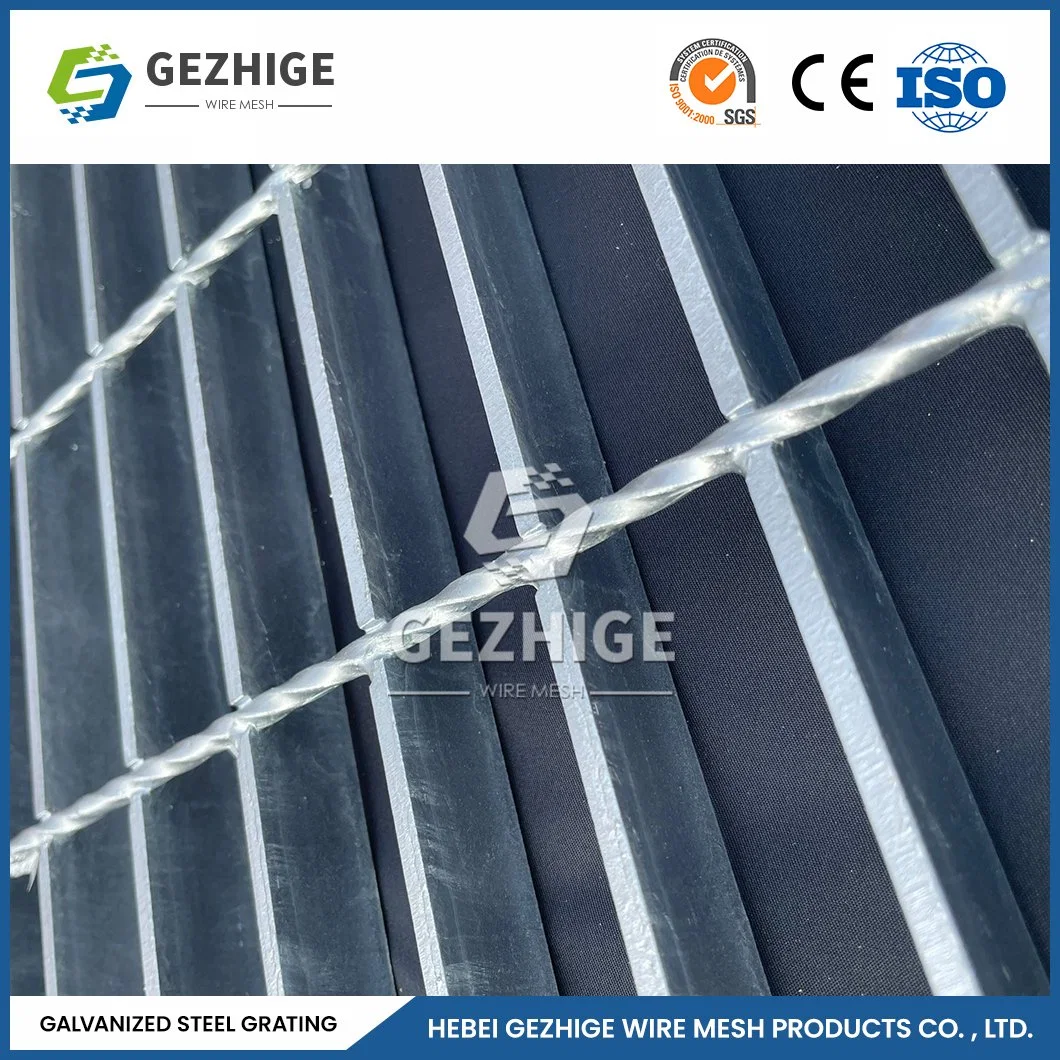 Gezhige Lighting Factory Steel Grating Manufacturing Custom Corrosive Stainless Steel Grating China 75X6 75X10 mm Bearing Bar Galvanised Steel Grid Flooring