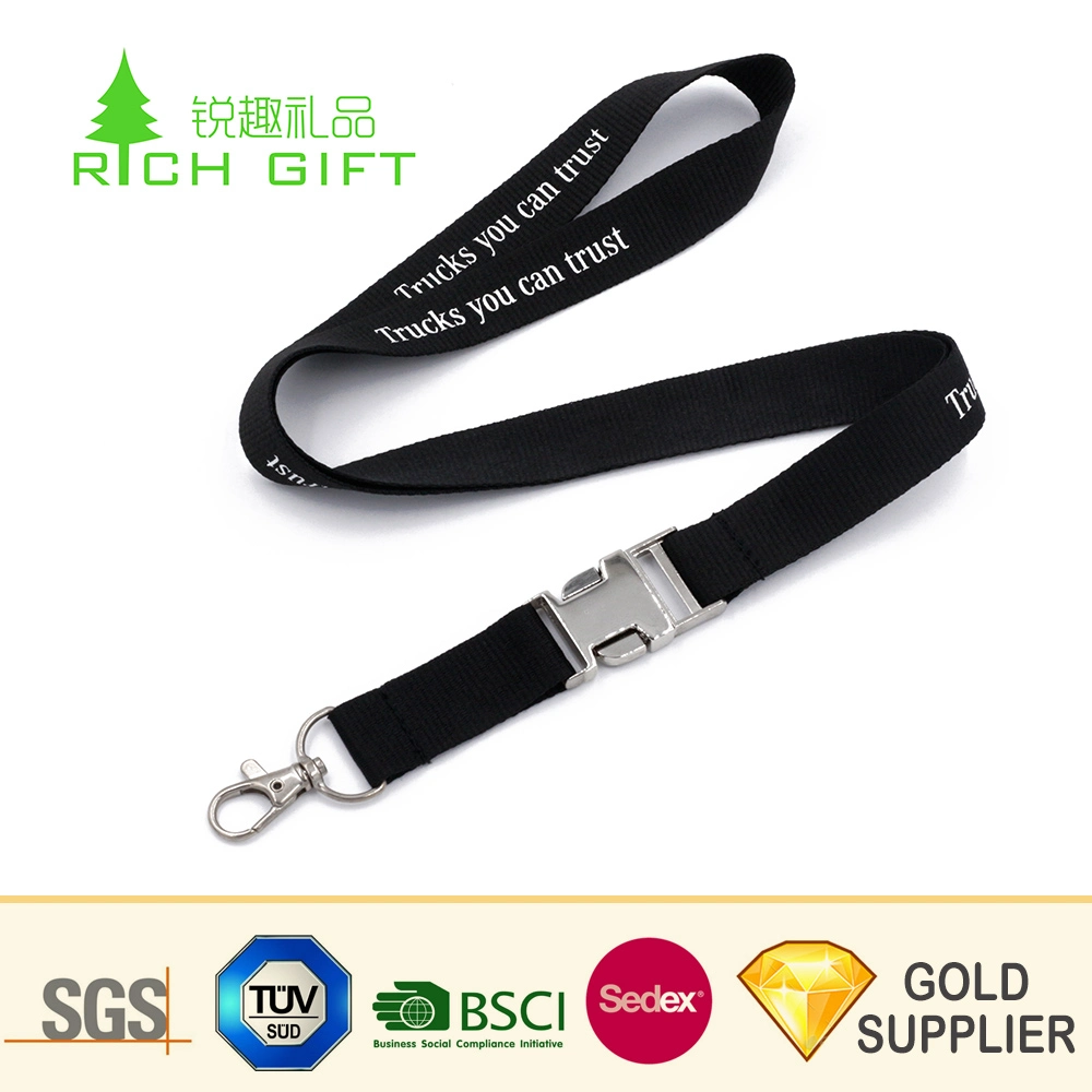 High quality/High cost performance Specialized in Single Custom Silk Screen Printing Short Military Lanyard for Uniform