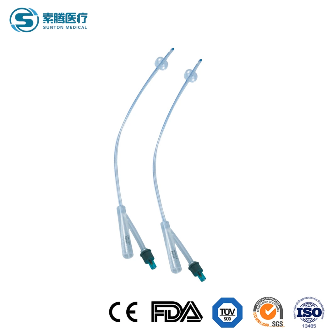 Sunton China Surgical Disposable 3-Way Latex Foley Catheter Factory Urine Removal Samples One-Stop Service Silicone Foley Catheter Balloon Inflation Amount