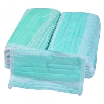 Disposable Fabric Non Woven Face Mask with White/Blue Color