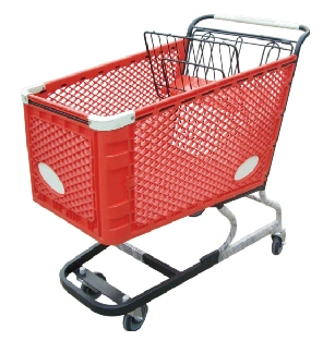 Steel and Plastic Supermarket Hypermarket Shopping Trolley