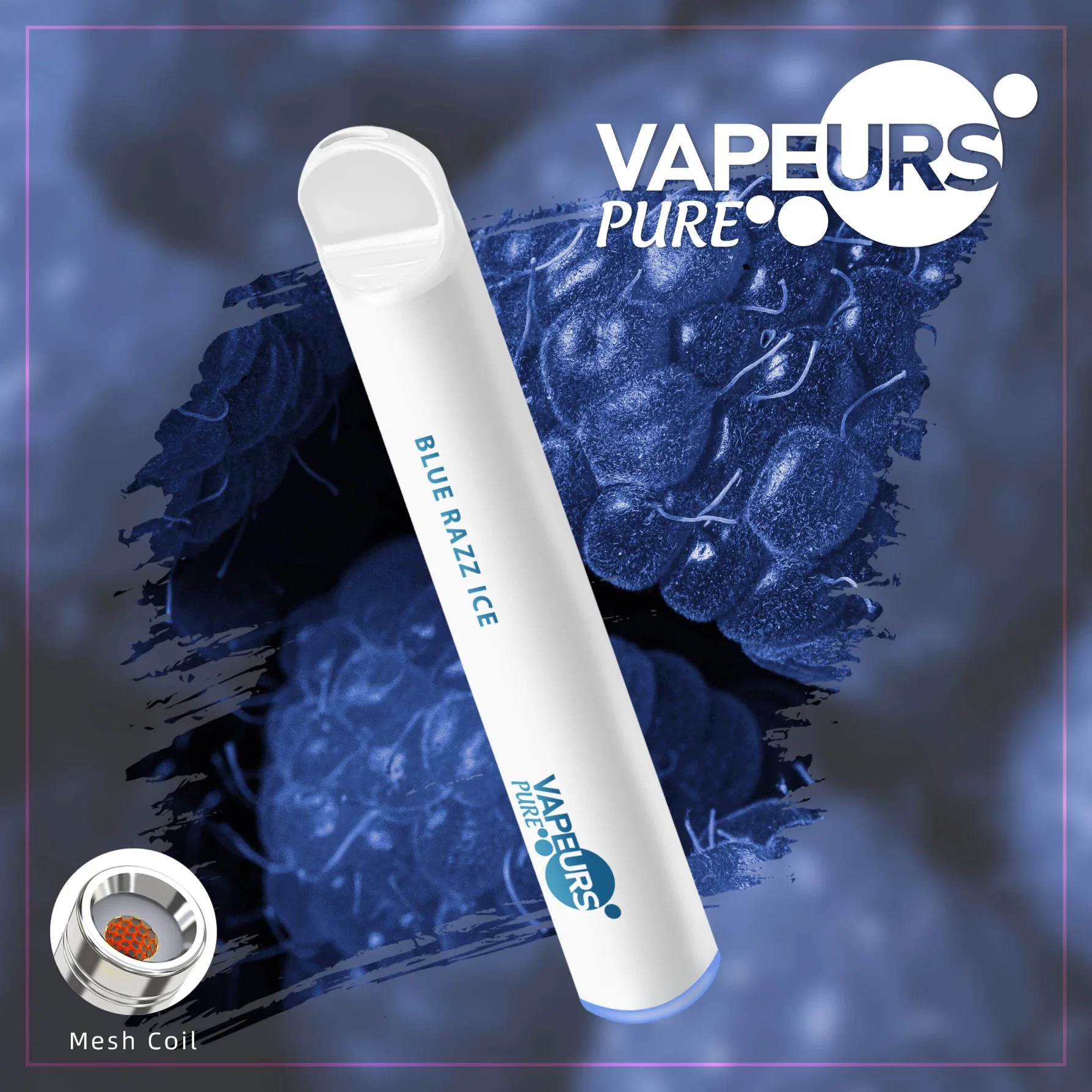 Vapeurs Pure White Electronic Cigarette Health Disposable/Chargeable 600 Puffs Vape Kits Price