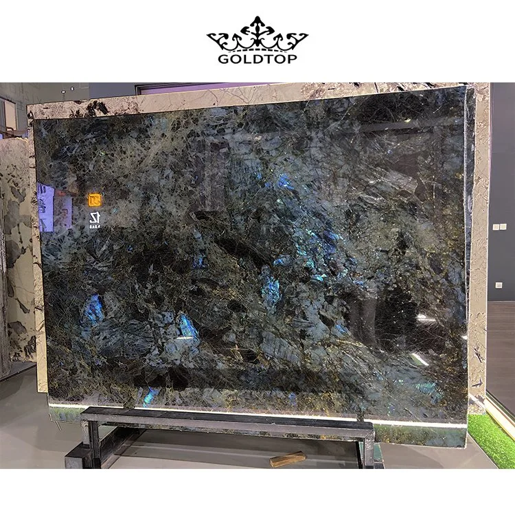 The High Grade Natural Stone Polished/ Honed Surface Bathroom/Kitchen /Living Room Countertop Labradorite Blue Granite for Home