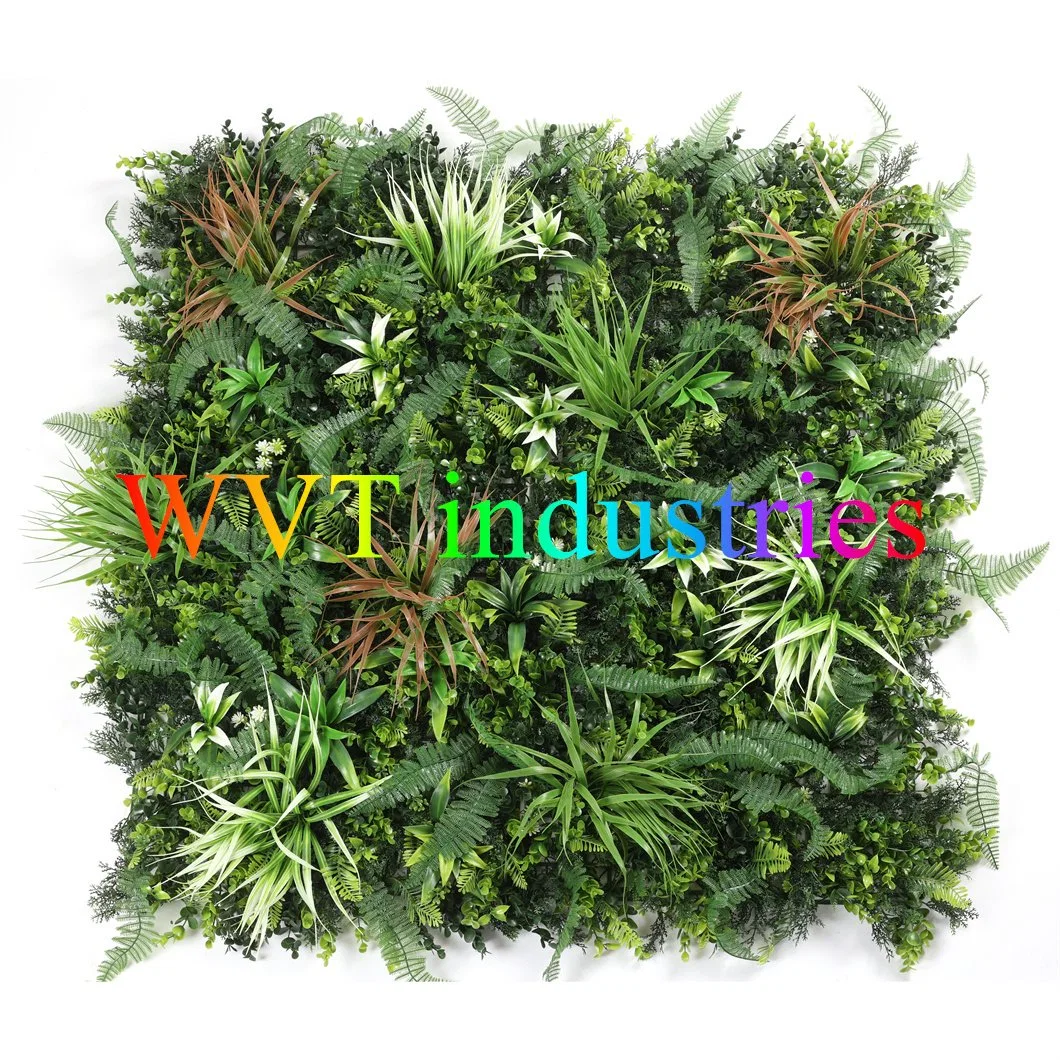 Anti-UV Artificial Boxwood IVY Fern Plant Foliage Fake Grass Wall Vertical Garden Panel