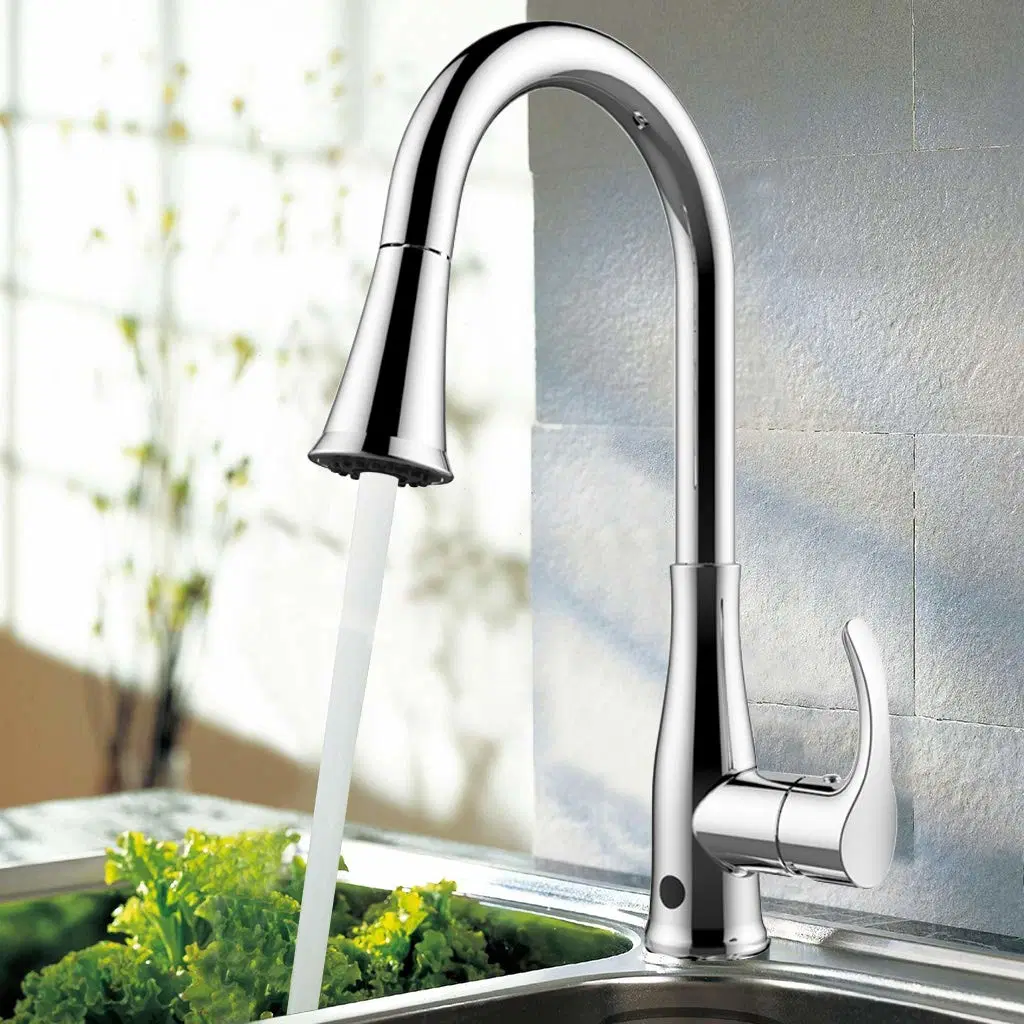 Lead-free American Style Smart Automatic Touch Free Motion Sensor Water Tap Stainless Steel SUS304 Kitchen Faucet Mixer Healthy Faucet