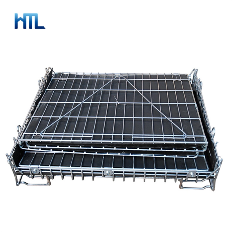 Industrial Pet Preform Forklift Wire Mesh Bin for Warehouse Storage