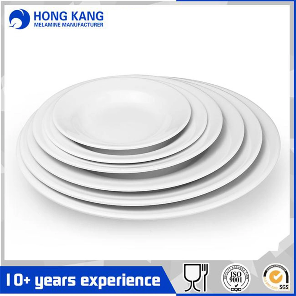 Durable Use Housewares Dinner White Round Melamine Plate