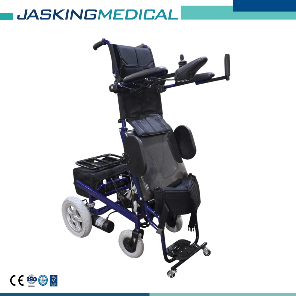 Standing up Transport Folding Steel Frame Electric Wheelchair (JX-039)