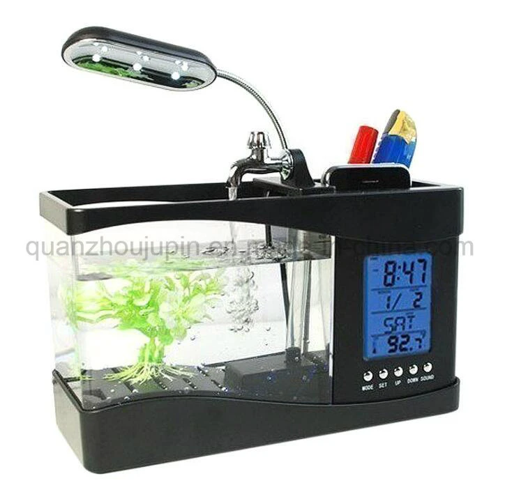 OEM LED Fish Tank mit Bleistift Vase Uhrenkalender