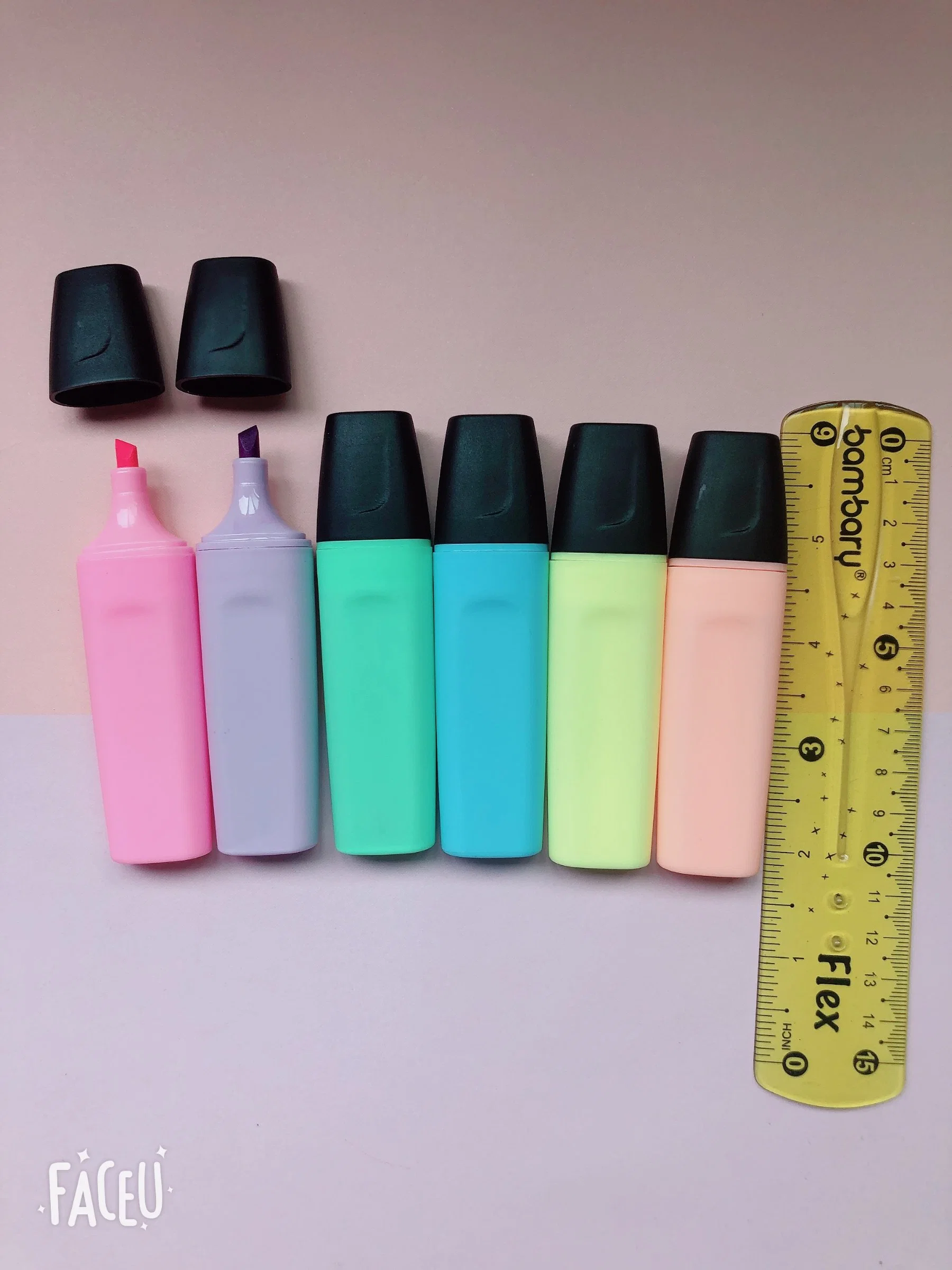 Plastic Color Highlighter Marker for Office, School, and Promotion Use