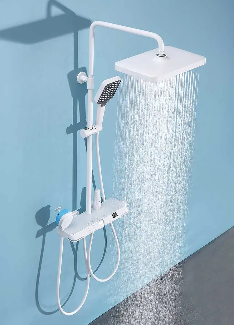 New Design Styles Luxury Digital Display LED Light Shower Mixer More Functions Rain Shower and Handheld Shower Mixer