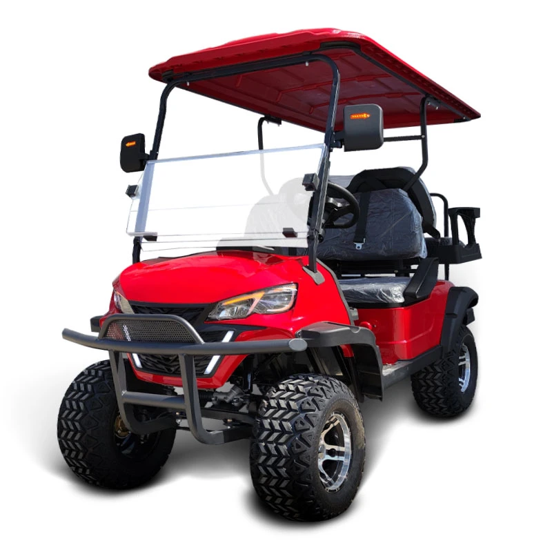 Red 2+2 4 Seats Electric Mobility Buggy Battery Golf Club Car Go Cart