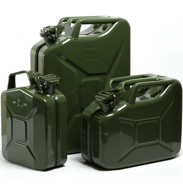 Jerry Can Nato Style Gasoline Fuel Can 5/10/20 Liters Metal Gas Tank Steel Oil Can 5L 10L 20L Capacity Petrol Jerry Can