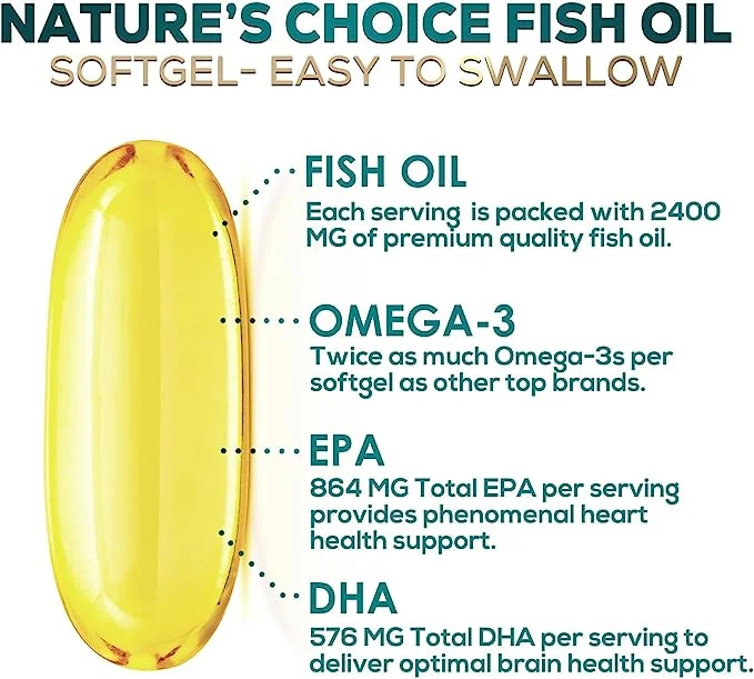 OEM Private Label Supply óleo/peixe de peixe de alto mar de melhor qualidade Cápsulas de óleo Omega 3