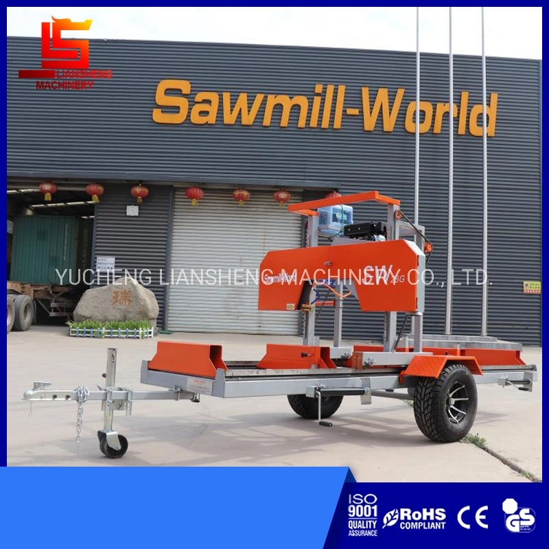 Saw Wood Trailer Gasoline Sawmill Word Automatic Sawing Machine