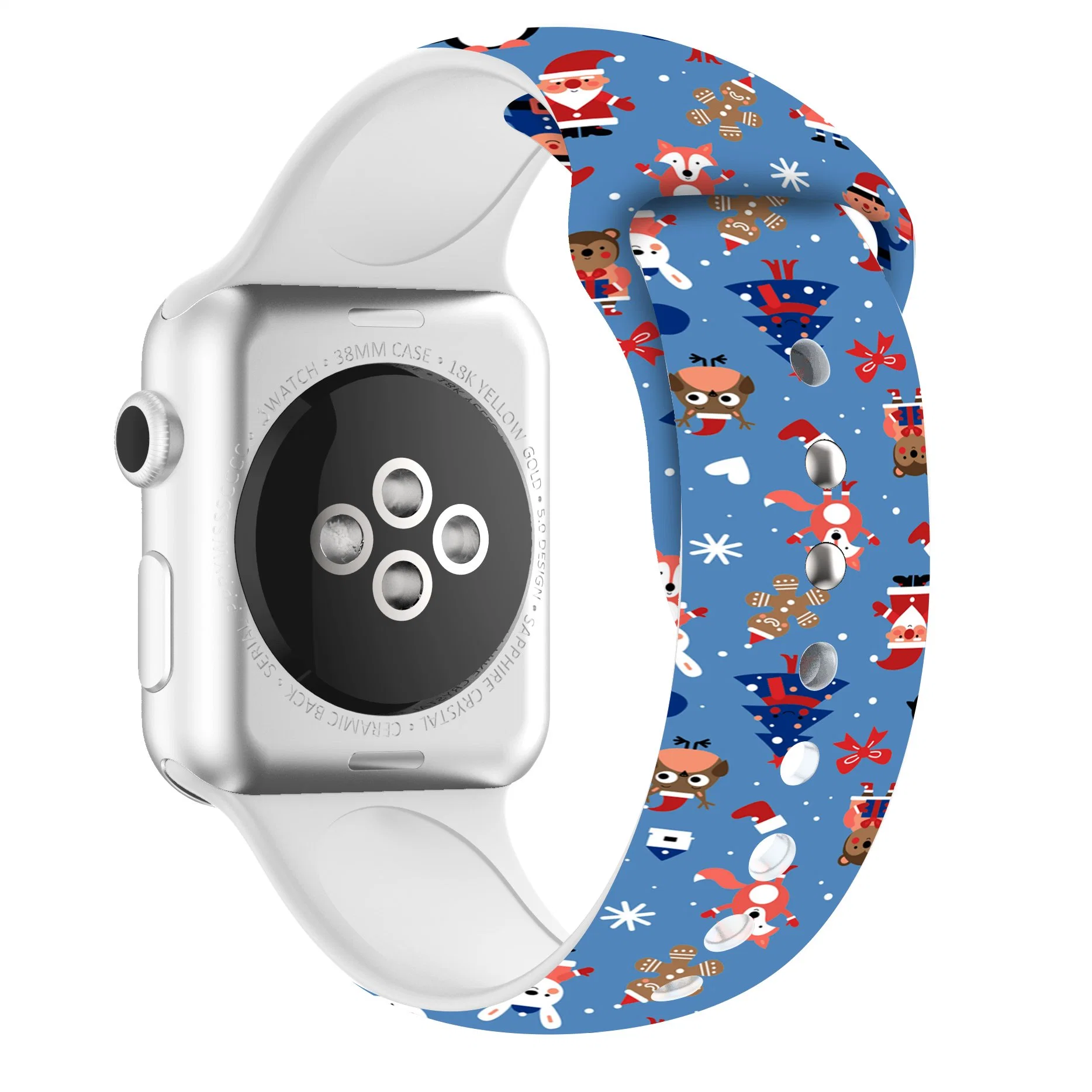 Christmas Gift Silicone Smart Watch Wrist Band Replacement Bands for iWatch 38/40mm 42/44mm