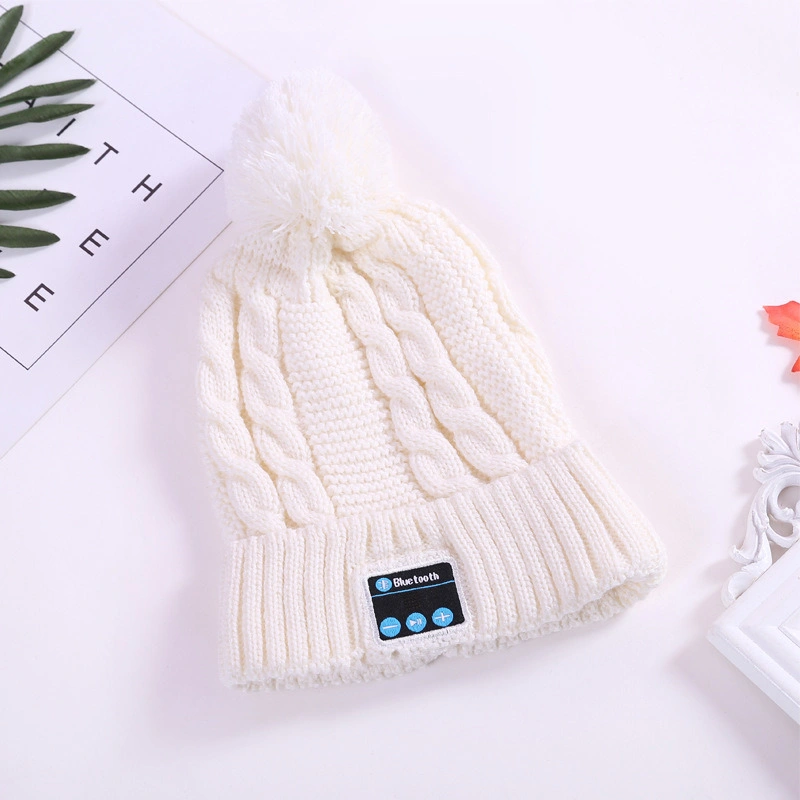 Bluetooth Beanie Hat Unique Christmas Tech Gifts for Teen Boys Girls Husband Men Women Music Hairball Knit Hat Wbb13885