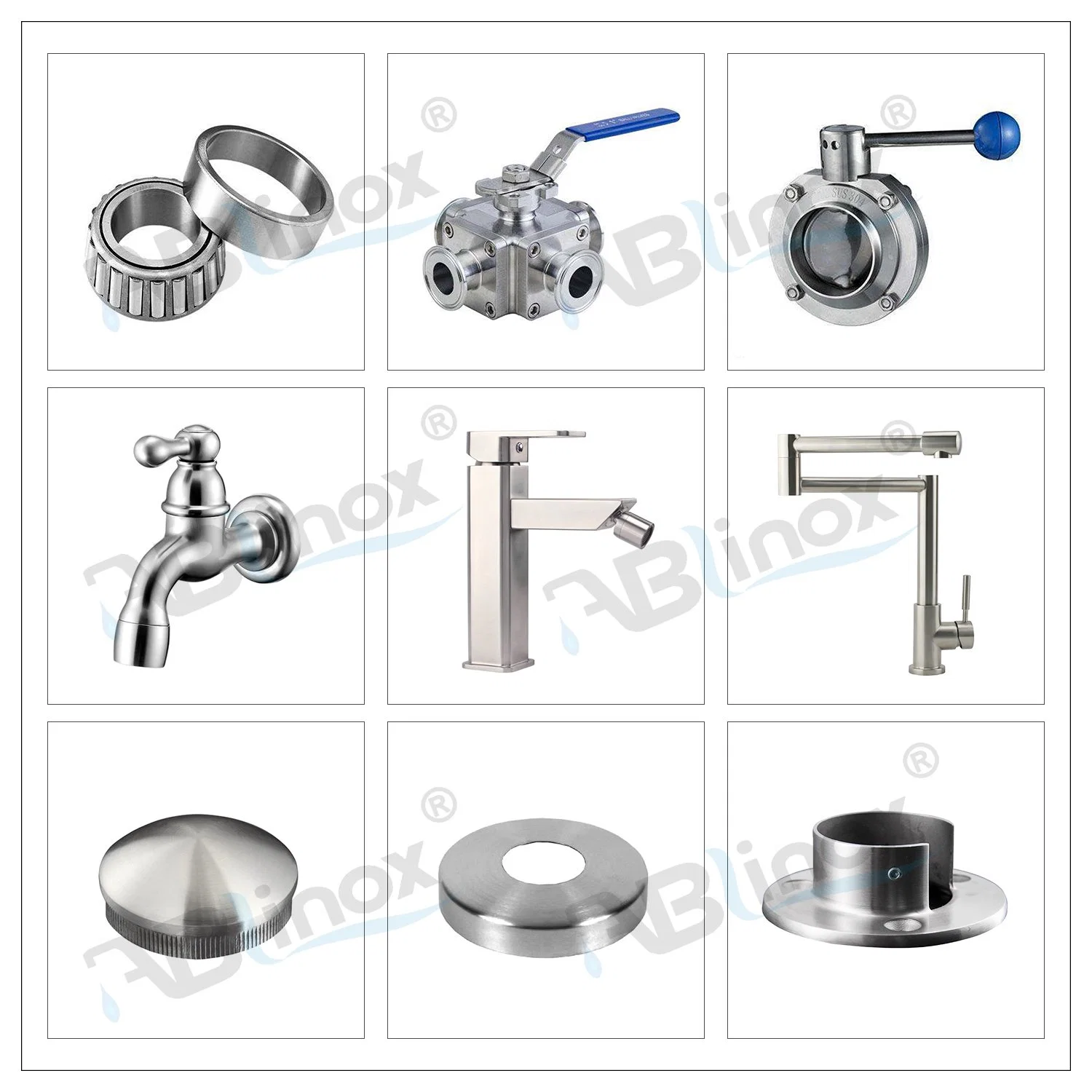 Stainless Steel 304/316 Basin Mixer Cold Hot Faucet Inox Tap Hardware Supermarket