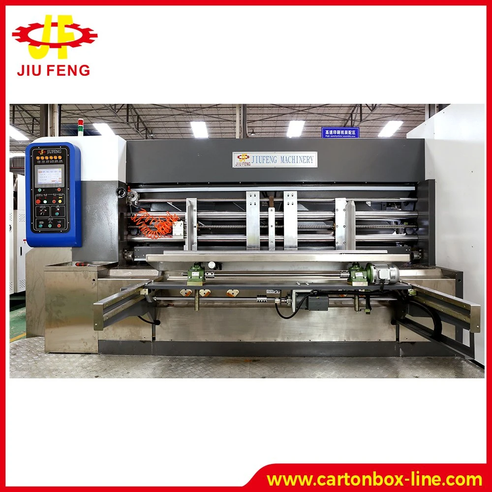 Jf1428 G6 Corrugated Cardboard Printing Machine Flexo Ink Print Pre-Press Crease Slot Die-Cut Waste Removal Machine