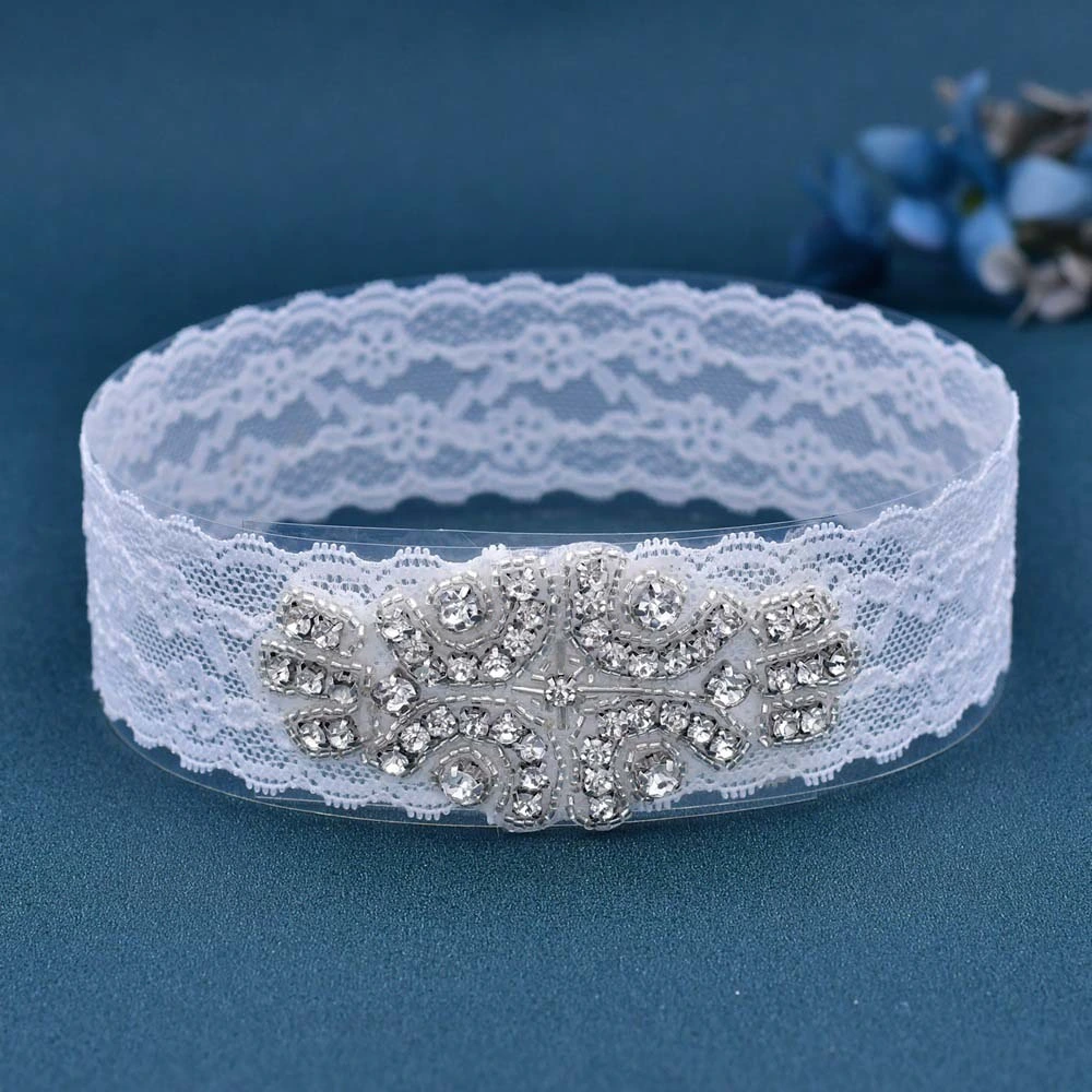 Hgt3004 Sweet Lace Elastic Diamond Band with Thigh Band Wedding Accessory