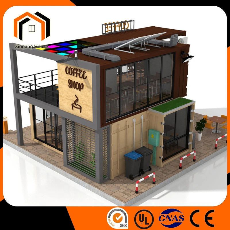 40FT Special Shiping Container Bar Customized Equipment Shipping Bubble Tea Container Glass Door Container Bar Cafe Shop