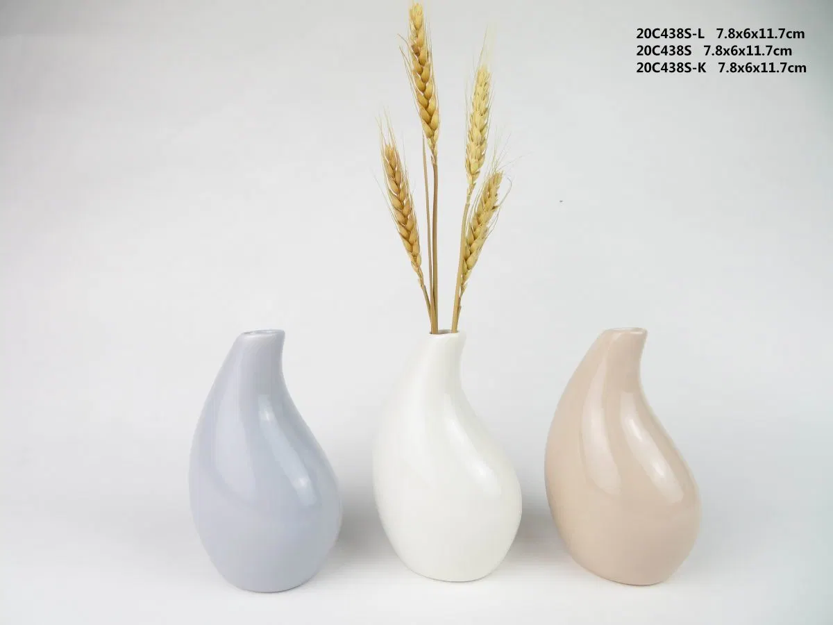 Set of 4 Porcelain Small Onion Flower Vase Decoration for Dining Table Office Wedding Living Room Accessories Office