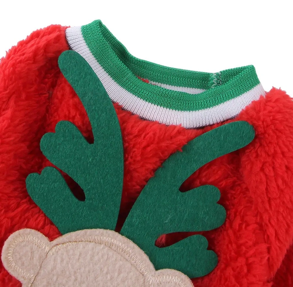 Lovely Design Christmas Pet Dog Clothes Comfortable Warm Party Cosplay Pet Costume