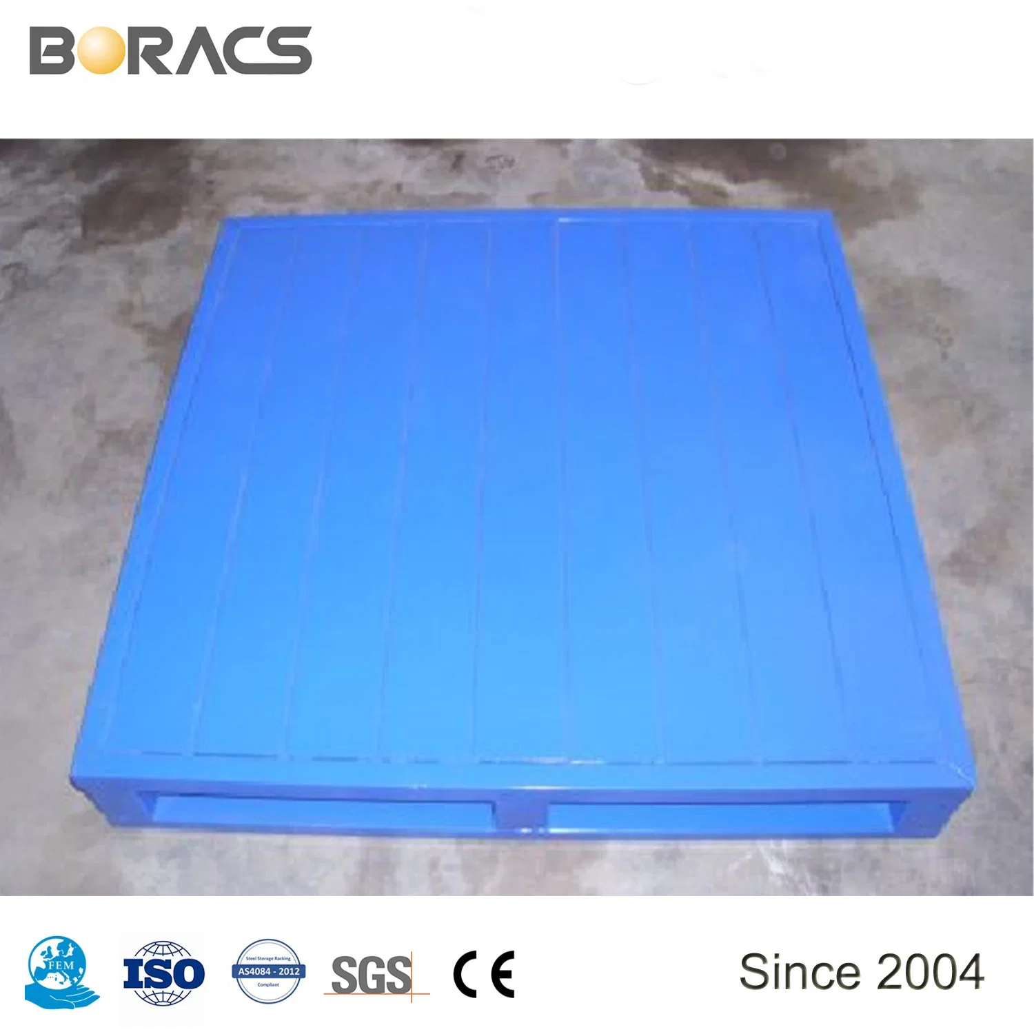 Durable Warehouse Nestable Stacking Pallet Heavy Duty Rack Warehouse Steel Pallet Rack Steel Pallet