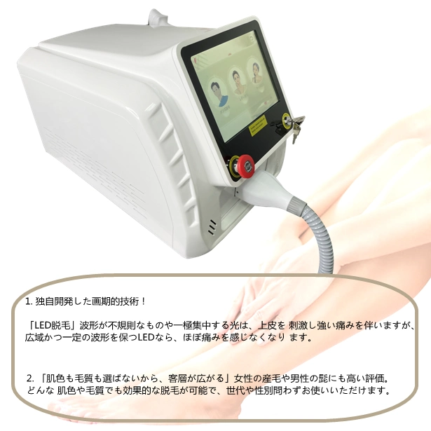 Salon Use Big Spot Size Diode Laser 808nm Diode Laser Hair Reduction LED Laser Painless Permanent Hair Removal Epilator Full Body Facial LED 808nm Beauty Device