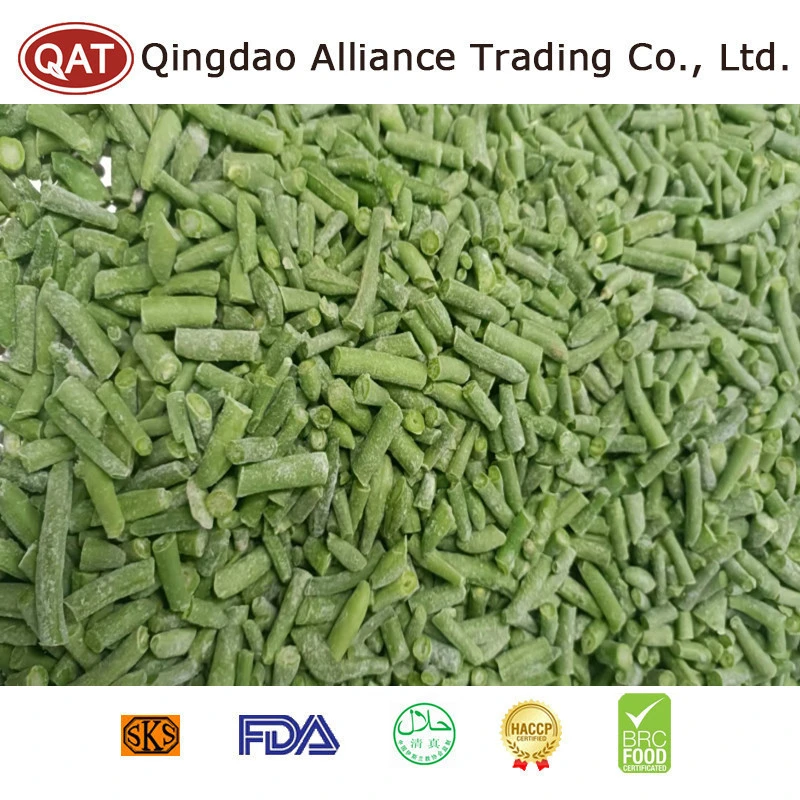 China New Crop IQF Vegetables Green Bean Frozen Certificate Green Bean Cut with Retail Bulk Package