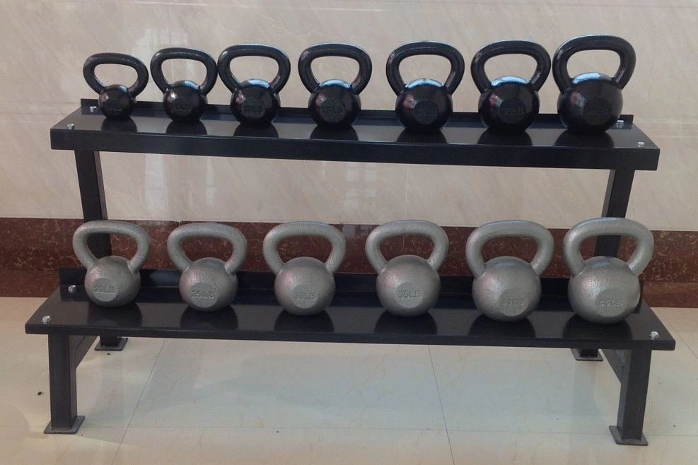 Vendre à chaud de la peinture noire Kettlebell en fonte