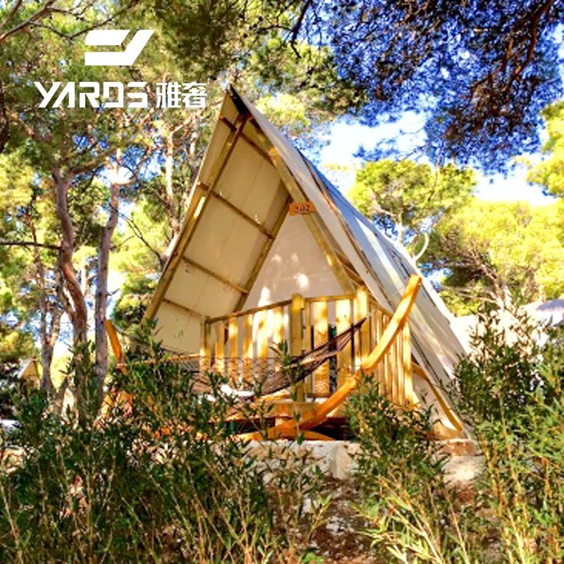 Proyecto de hotel de lujo al aire libre Glamping Prebuilt House Camp Safaritent para la playa